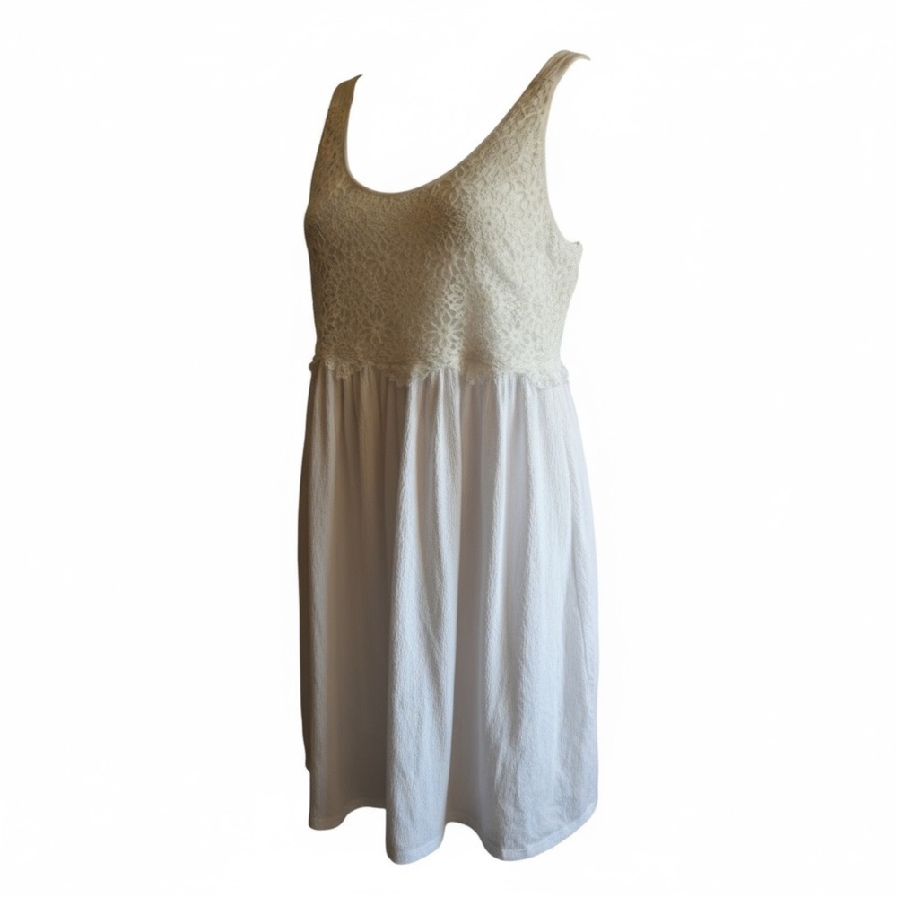 Woman Within White Sleeveless Midi Sundress 30/32